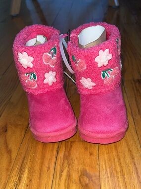GIRLS' BEBE TODDLER JAMIE WINTER Pink boots size 5